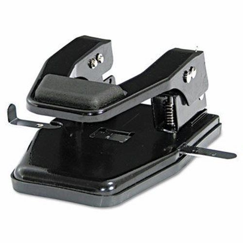 Master 40-sheet two-hole punch, 9/32&#034; holes, padded handle, black (matmp250) for sale