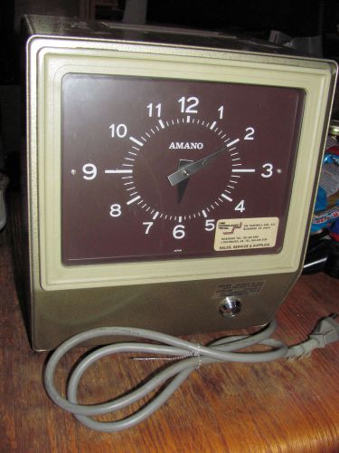 Amano series model 6509  time clock tested working no key for sale