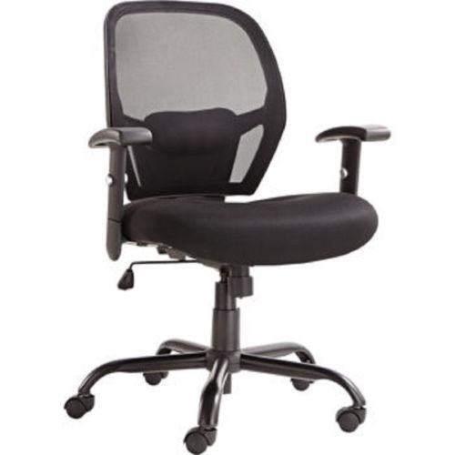 Seat-Office-Home-Furniture-Chairs Alera Merix Black Mesh Tall Mid-Back Chair