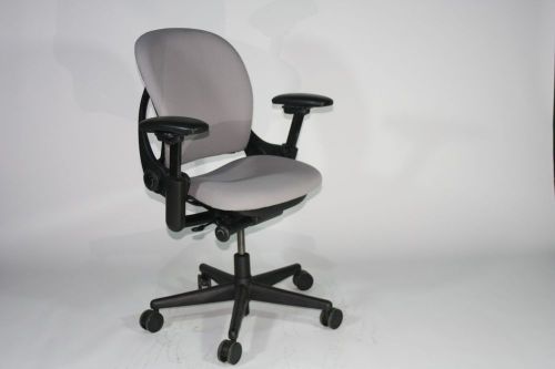 Steelcase Leap V1 Chair New Camira Grey Fabric ( Sliding Seat)