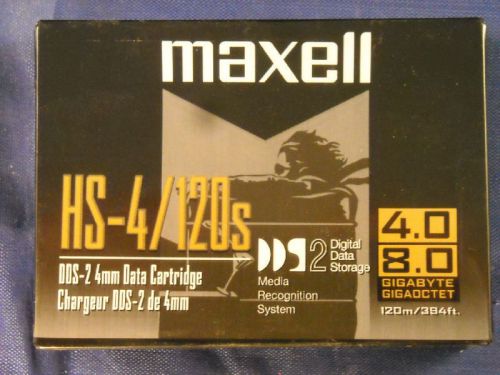Maxell HS-4/120s DAT DDS-2 Data Tape Cartridge 4GB