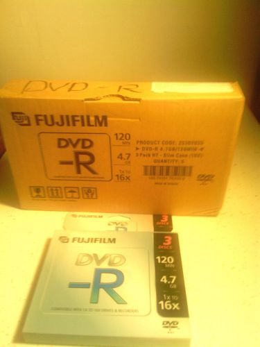 FujiFilm DVD-R 5x 3 discs retail packs 15 count 120min 4.7gb