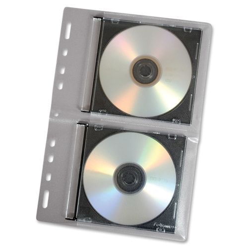 Fellowes CD Binder Sheet - 10 pack - Sleeve - Slide Insert - Vinyl -2 CD/DVD