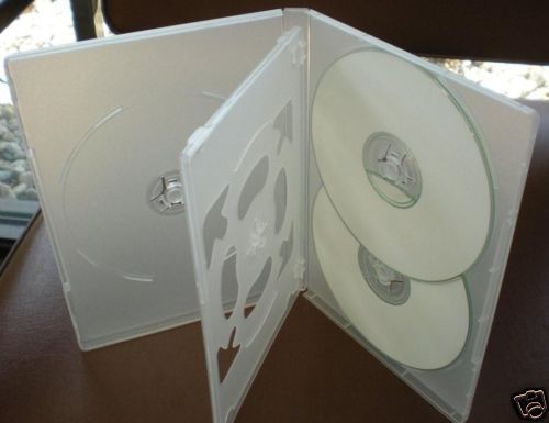 50 SLIM 14MM MULTI 5 FIVE DVD CD CASES BOX , CLEAR DH5