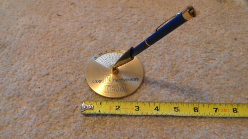 Vintage IBM Cost Effectiveness Perpetual Calendar Stand and Pen Pencil Holder