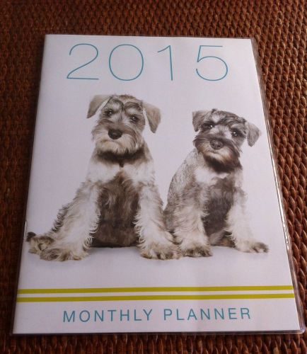 NEW 2015 MONTHLY PAGE PLANNER CALENDAR ORGANIZER DESK LARGE DOG