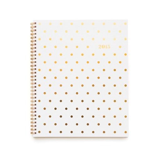Sugar Paper LA for Target - Gold Polka Dot Planner 2015 Agenda, Large