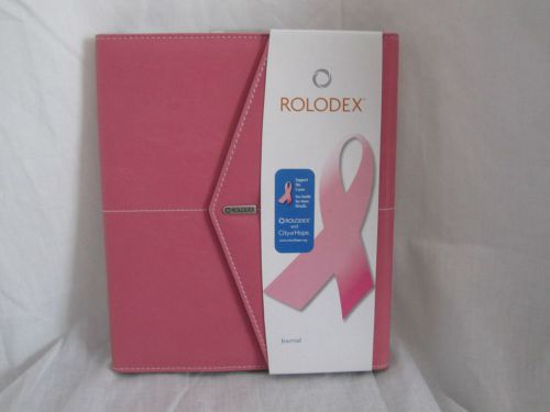 Rolodex Pink Journal City of Hope #1734453 Pink Ribbon Faux Leather Journal NEW