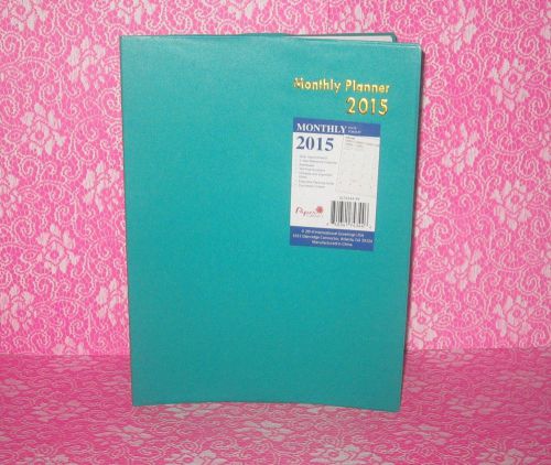 2015 Monthly Planner Calendar Agenda Appointment book GREEN