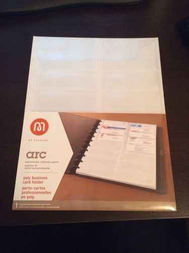 Staples Arc Circa Poly Business Card Holder 8.5&#034; X 11&#034; 1 Sheet New