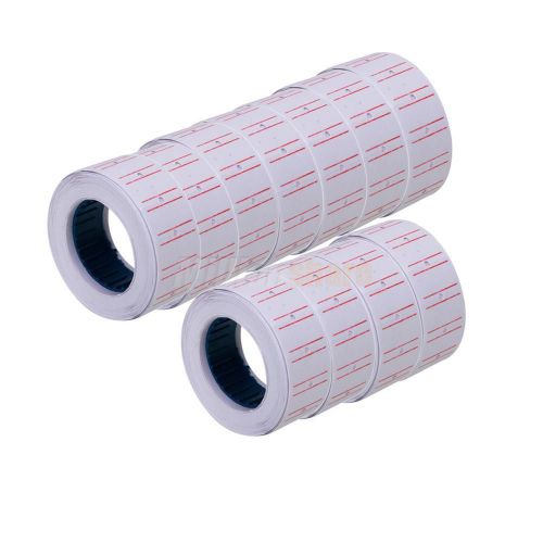 10 rolls single line price label tag mark paper for mx-5500 price gun labeller for sale