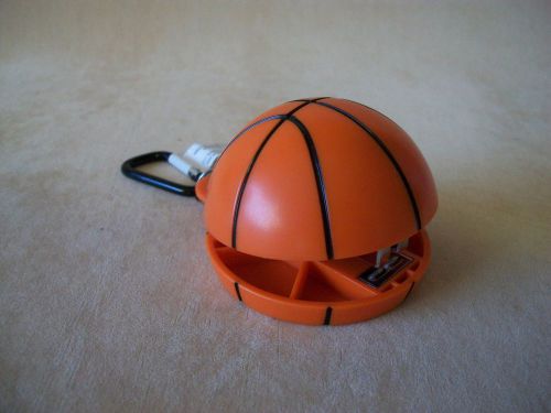 2 1/2&#034; round orange basketball stapler with keychain, great for backpack!, new!! for sale