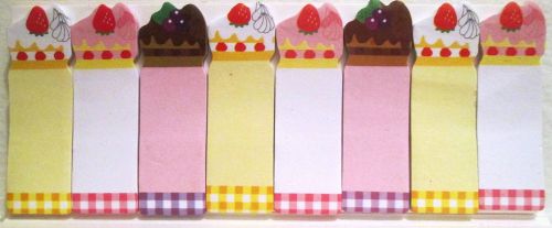 Stocking Stuffer - Cute Cakes Sticky Tab Bookmarks