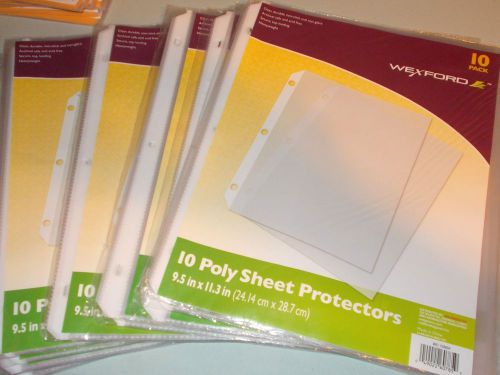 70 ct - Wexford - Poly Sheet Protectors, Clear, Durable, non-glare, Top Loading