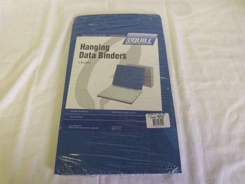 Brand New 5 pack Quill Hanging Data Binders Blue 3 part computer paper A707-1150