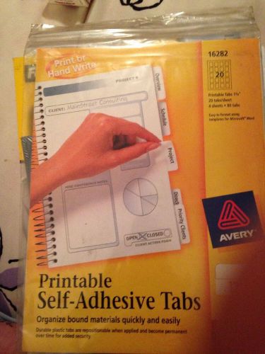 Printable Self-Adhesive Tabs