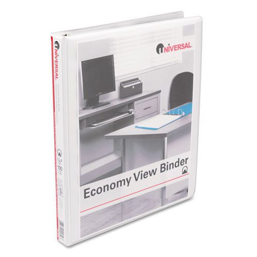 Round ring economy vinyl view binder, 1/2&#034; capacity, white for sale