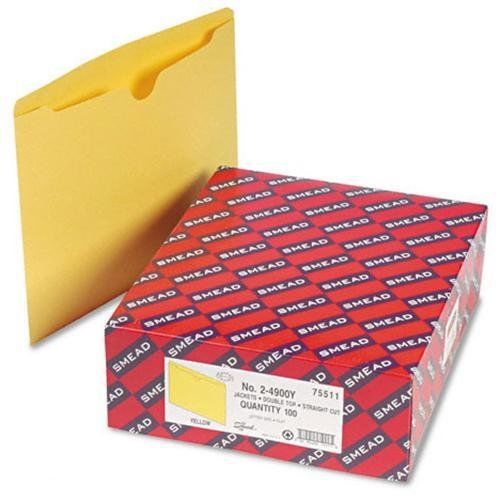 Smead 75511 Yellow Colored File Jackets - Letter - 8.50&#034; Width X 11&#034; Length