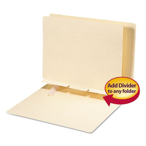 Manila Self-Adhesive Folder Dividers with Prepunched Slits, Letter, 100/Box