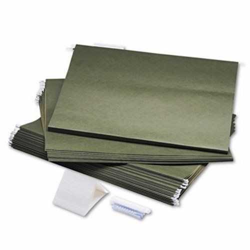 Safco Hanging File Folders, Paper Fiber, 18 x 14, Green, 25 per Box (SAF5038)