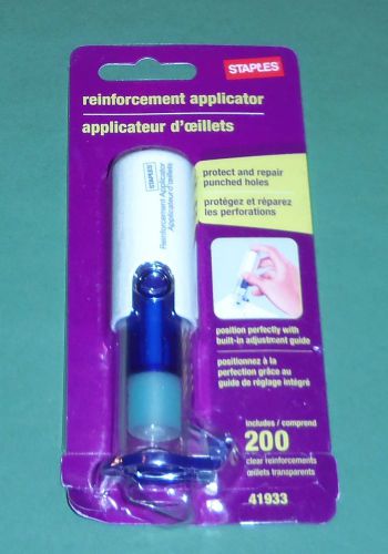 Staples reinforcement applicator use to protect &amp; repair punched holes new for sale