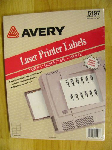 New Avery laser printer labels 5.25 diskette 5197 White 70 sheets 896 labels