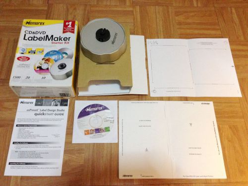 Memorex cd &amp; dvd labelmaker starter kit label maker 3202 (missing sheets/labels) for sale