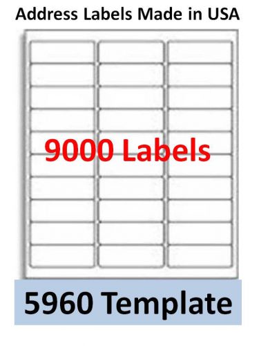 9000 Laser/Ink Jet Labels 30up Address Compatible with Avery 5960
