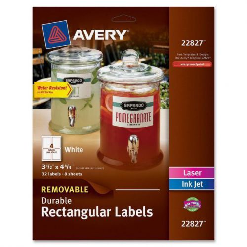Avery Removable Durable Rectangular Labels  - AVE22827