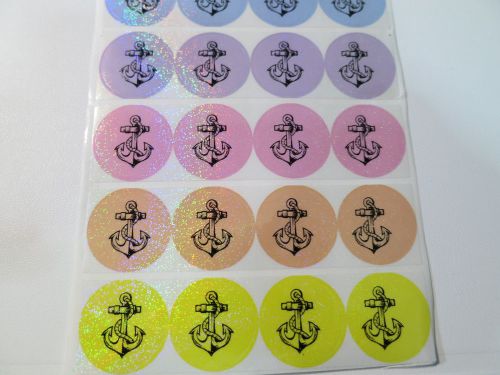 160 sparkle eight colors round personalized waterproof name sticker labels 2.2cm for sale
