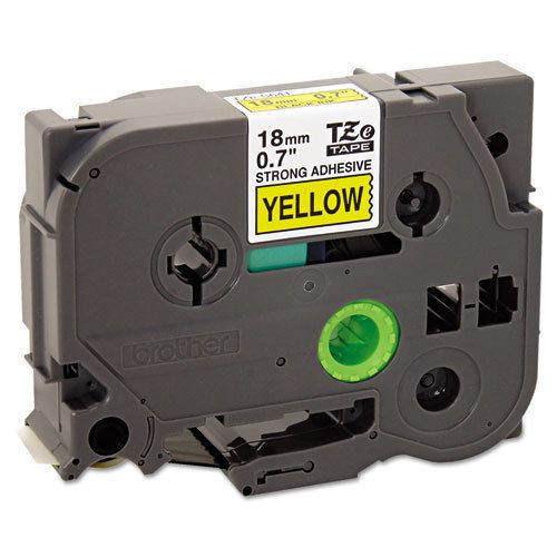 TZe Extra-Strength Adhesive Laminated Labeling Tape, 3/4w, Black on Yellow