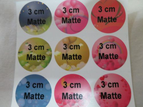 120 colorful matte round personalized waterproof name stickers  3cm labels tags for sale