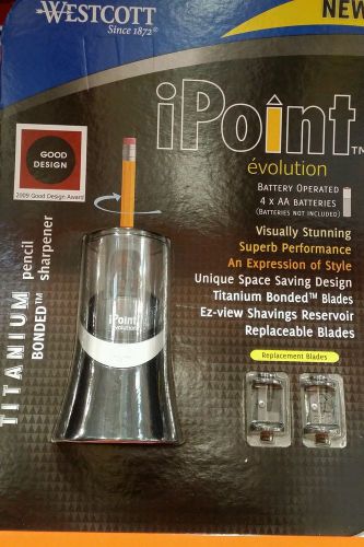 Westcott ipoint evolution battery powered pencil sharpener black aus seller syd for sale