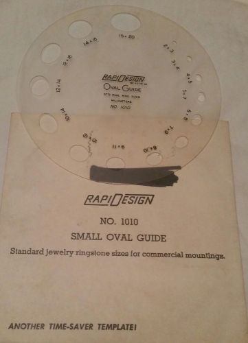 RapiDesign 1010 small oval guide, envelope, standard jewelry ringstone, 1960s