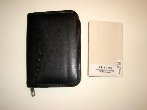 Scully zip leather pilot case - Black