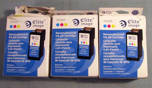 LOT OF 3 COMPATIBLE WITH LEXMARK 1 TRI-COLOR INK CARTRIDGES 18C0781 NEW FREESHIP