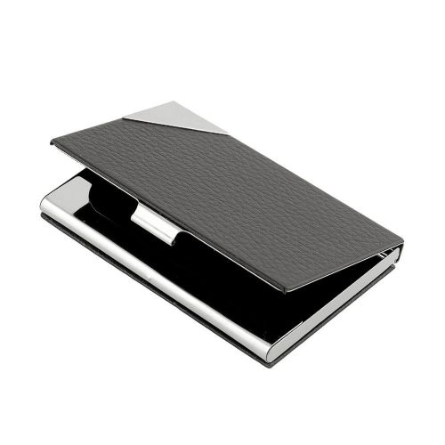 Hot New Black PU Leature Business Name Bank Card Mini Case Holder Box