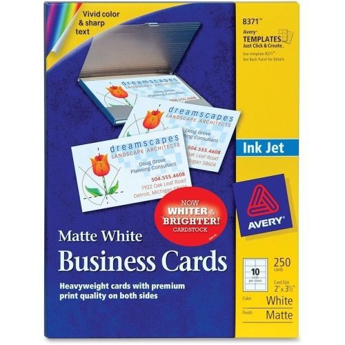 LOT OF 4 Avery Business Card - A8 - 2&#034; x 3.50&#034; - Matte - 250 / Pk - White