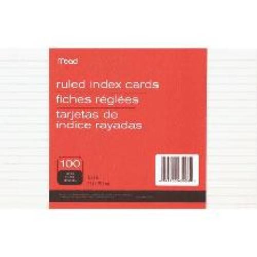 Mead Ruled Index Cards 5&#039;&#039; x 8&#039;&#039; 100 Count