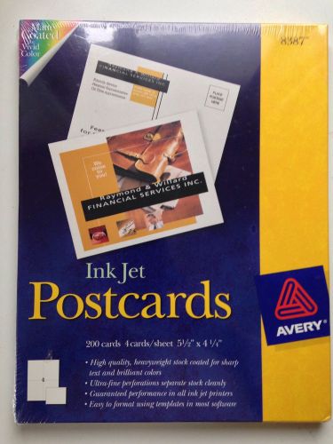 Avery 8387 Postcards Inkjet Matte 200 Cards Heavyweight Card Stock 5 1/2 x 4 1/4
