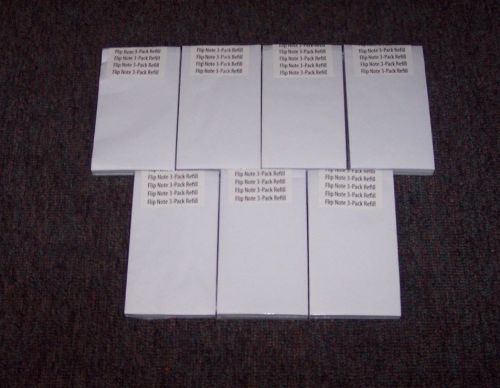 7 new pkgs flip note 3- pack refills - 21 flip note refill pocket size memo pads for sale