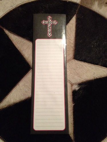 WELLSPRING Cowgirl Southwest Zebra Cross MAGNETIC LINED NOTEPAD