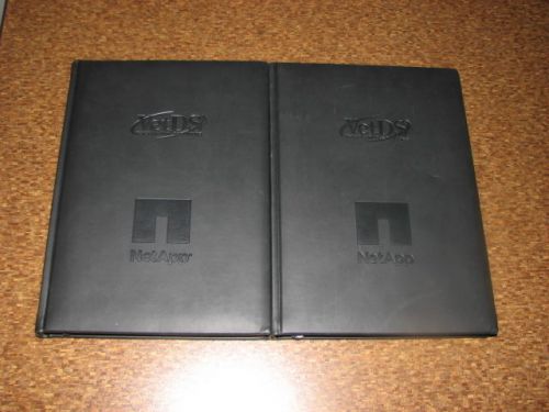 Black Leather CASTELLI Notebook Set of 2 Italy Advertising