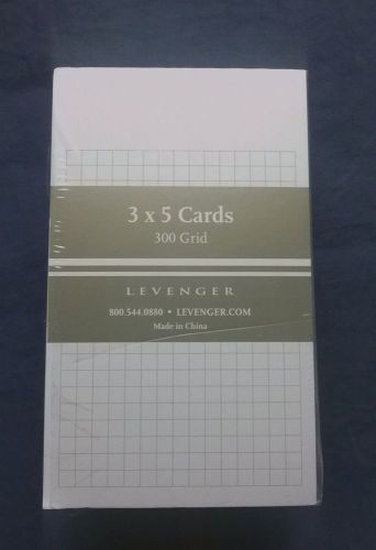 LEVENGER 300 NON PERSONALIZED 3X5 CARDS-GRID *UNUSED*