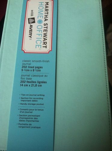 Martha Stewart Home Office Classic Smooth Finish Journal 5 1/2 X 8 1/2 Blue