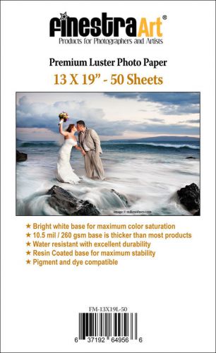 13&#034; x 19&#034; FINESTRAART.COM Premium Luster Photo Paper 50 sheets