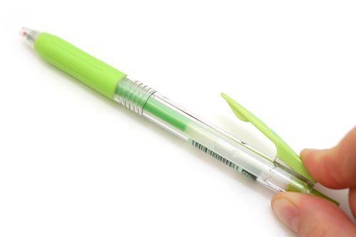 Zebra Sarasa Push Clip Gel Ink Pen 0.4 mm Light Green Ink