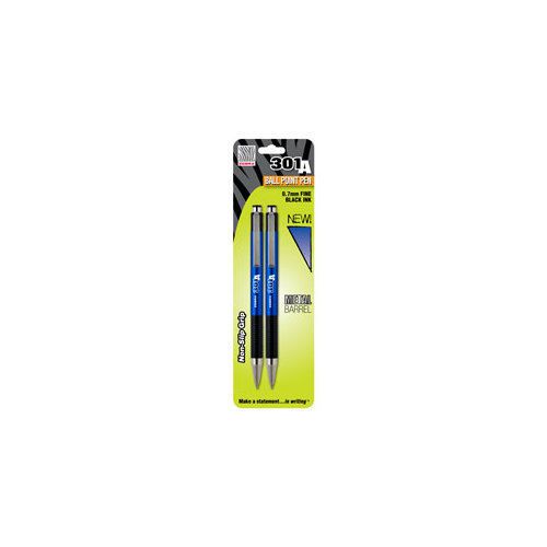 ZEBRA 27522 301A Series Ball Point Pen Black Ink 2-Pack