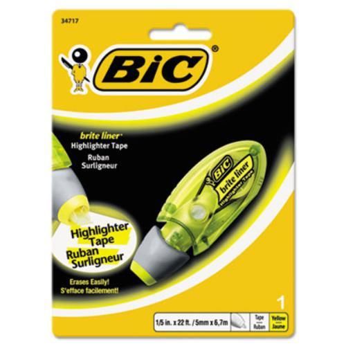 Bic Corporation BLHTP11YW Brite Liner Highlighter Tape, Yellow