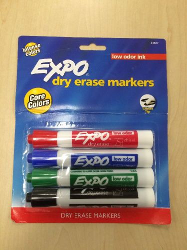 Expo intense colors 31627 low odor ink chisel tip markers for sale